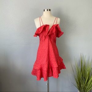 NEW C/MEO Revolve asymmetric mini dress size small